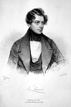 Joseph Lanner. Lithographie von Joseph Kriehuber, 1839 - Foto: Wikimedia Commons - Gemeinfrei