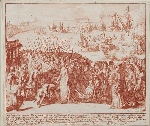 Königin Elisabeth Christine trifft am 25. Juli 1708 in Mataró ein