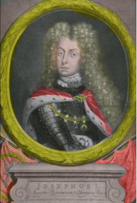 Kaiser Joseph I. Kolorierter Kupferstich, um 1700