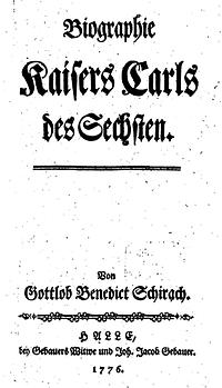 Biographie Karls VI., 1776