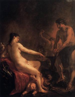 Venus und Amor in der Schmiede des Vulkan, Öl auf Leinwand, 152 x 115 cm, 1768