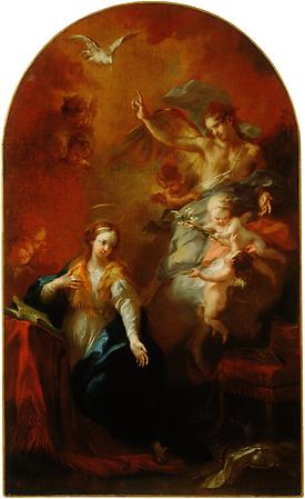 Mariä Verkündigung, Öl auf Leinwand, 158 x 96,5 cm, 1771