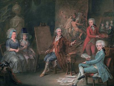 'Familienbildnis Martin Johann Schmidt'. Öl auf Kupfer, 72,4 x 86,4 cm, dat. 1790.