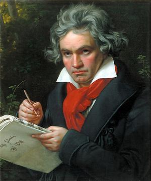 Ludwig van Beethoven, etwa 53 Jahre, komponiert hier seine Missa Solemnis (1823)