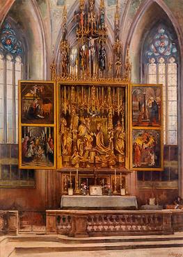 Michael Pacher-Altar, Gemälde von Alois Hänisch, 1910