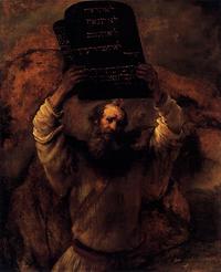 Moses zertrümmert die Gesetzestafeln, Rembrandt van Rijn, 1659