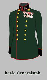 Waffenrock eines Hauptmanns des k.u.k Generalstabes, 1912 - Foto: Steinbeisser, Wikimedia Commons - Gemeinfrei