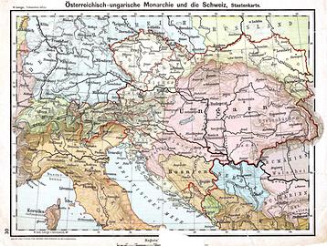 K. u. k. Doppelmonarchie Österreich-Ungarn, Staatenkarte, 1899