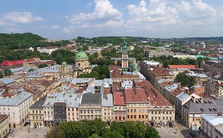 Lemberg, Innenstadt, vom Rathausturm aus gesehen