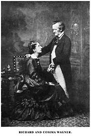 Ehepaar Cosima und Richard Wagner, zeitgenössische Fotografie, 09. Mai 1872
