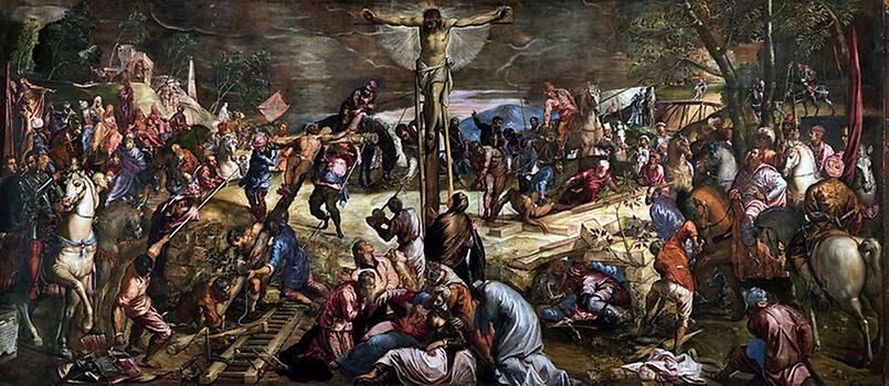 Kreuzigung, Jacopo Tintoretto, 5,36 x 12,24 Meter, Scuola Grande di San Rocco, Venedig