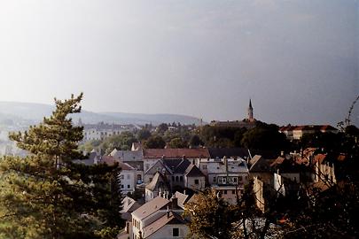 Stadt Klosterneuburg vom Kloster gesehen