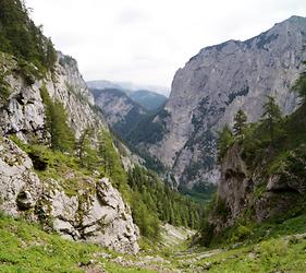 Tiefblick in die Klamm