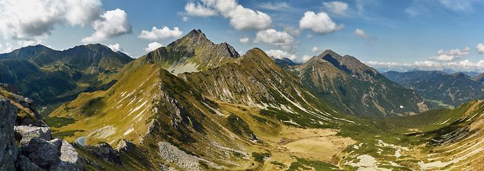 Gamskögel, Mödringkogel, Kleiner und Großer Grießstein (mittig v.l.n.r.)