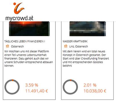 Private Sorgen im Kontrast zur Gemeinwesenorientierung. (Foto: Screenshot mycrowd)