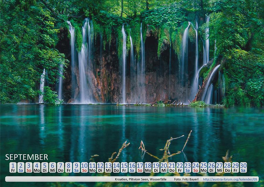 Kroatien, Plitvicer Seen, Wasserfälle