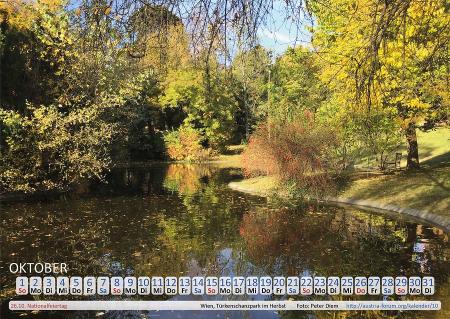 Wien, Türkenschanzpark im Herbst