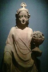 Hl. Dorothea, gotische Skulptur vom Stephansdom