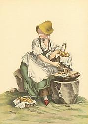 Honigverkäuferin aus dem Brandschen Kaufruf, 1775. Gemeinfrei