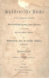 Katharina Prato: Süddeutsche Küche, Graz 1867