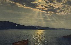 See im Sonnenlicht, Postkarte um 1900. Gemeinfrei