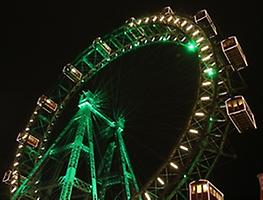 Wien bei Nacht: Riesenrad. Foto Doris Wolf, 2014