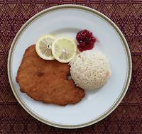 Wiener Schnitzel mit Reis, Foto: Doris Wolf, 2020 height=