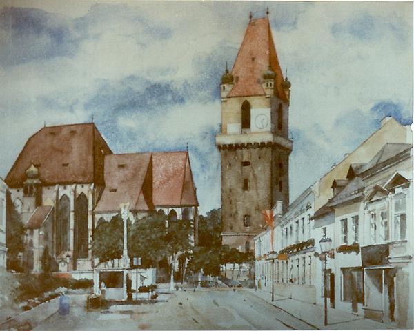 Bild 'Perchtoldsdorf,_Hauptplatz_mit_Turm_1986-38_'