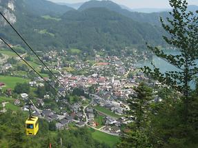 Blick auf St. Gilgen von Seilbahn