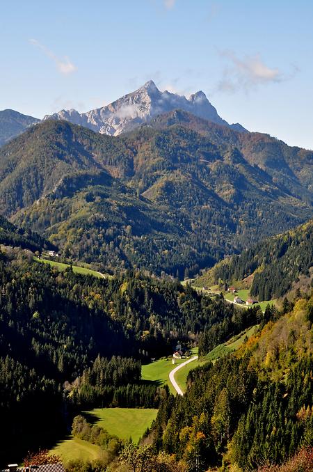 Blick auf die Koschuta mit dem westlichen Teil der Ebriach