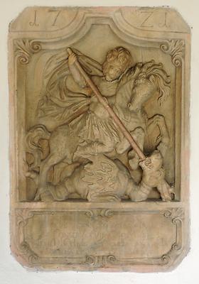 Relief Hl. Georg (Orts- und Kirchenpatron), 1721