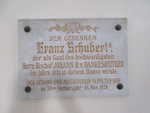 Bischöfliches Ordinariat - Franz Schubert-Gedenktafel