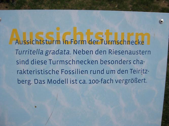 Fossilienwelt, Informationstafel