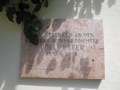 Willi Kefer-Gedenktafel, Heimat- und Landlermuseum