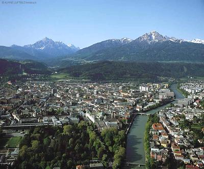 Luftbildaufnahme von Innsbruck