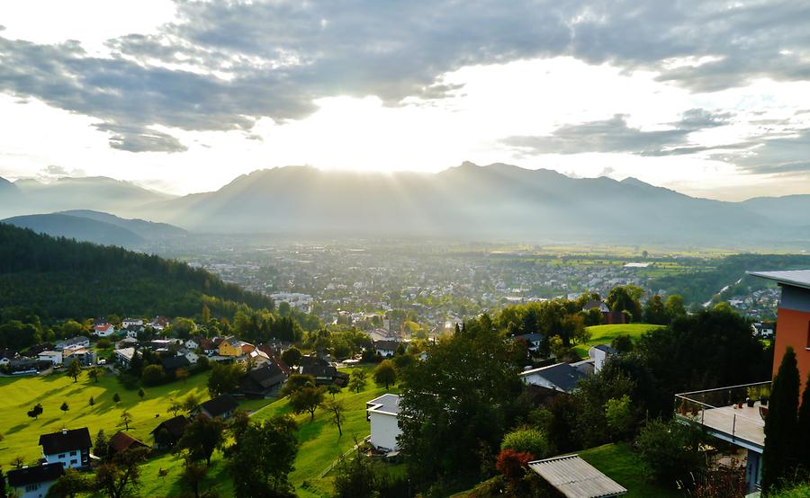 Blick vom Furkajoch auf Rankweil