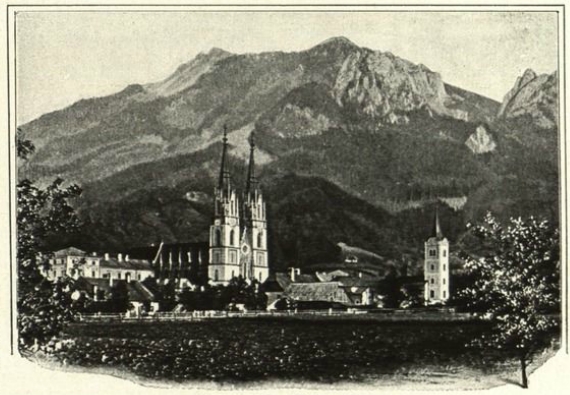Admont, Zeichnung 1914. Aus: Mein Österreich, mein Heimatland