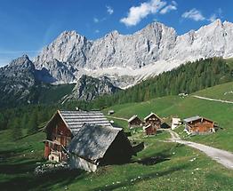 Neustattalm bei Ramsau mit Dachstein Südwand