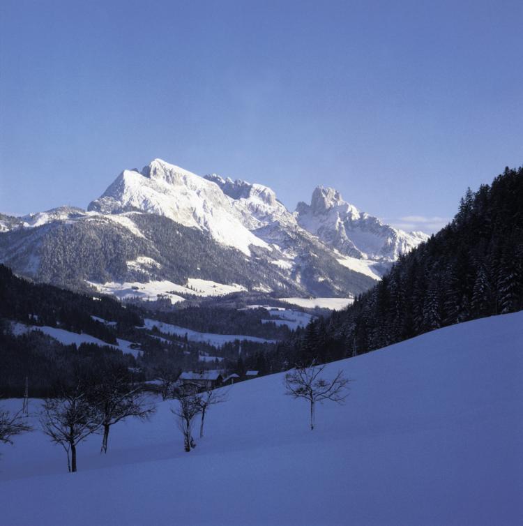 Blick auf den Ort Annaberg im Lammertal Salzburg Bilder im
