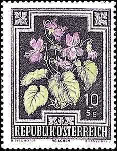 Briefmarke Veilchen