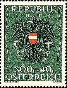 Briefmarke Staatswappen 1945