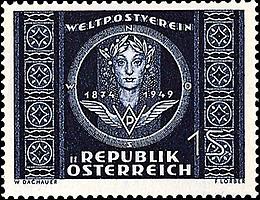 Briefmarke Lorbeergeschmückter Mädchenkopf