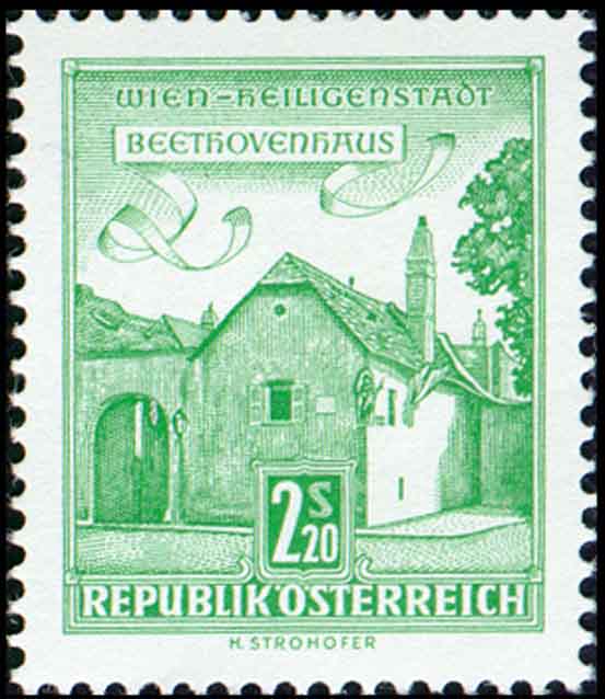 Beethoven-Haus | 1962 | Briefmarken | Kunst und Kultur im Austria-Forum