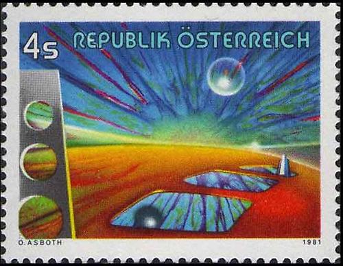 Moderne Kunst Oscar Asboth 1981 Briefmarken Kunst und Kultur im