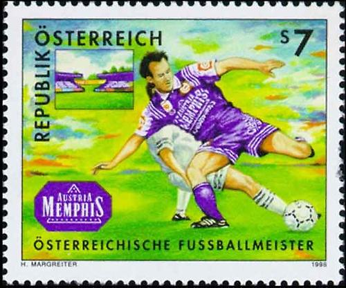 Ancien petit Fanion en tissus - FOOTBALL - F.K. AUSTRIA