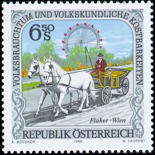 Volksbrauchtum - Fiaker Wien | 1998 | Briefmarken | Kunst ...