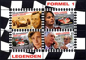 Briefmarke, Formel 1 Legenden