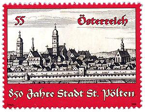 Briefmarke, Stadt St. Pölten