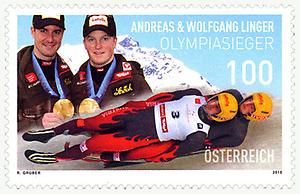 Briefmarke, Tag des Sports 2010 - Brüder Linger