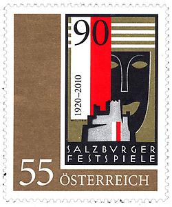 Briefmarke, 90 Jahre Salzburger Festspiele